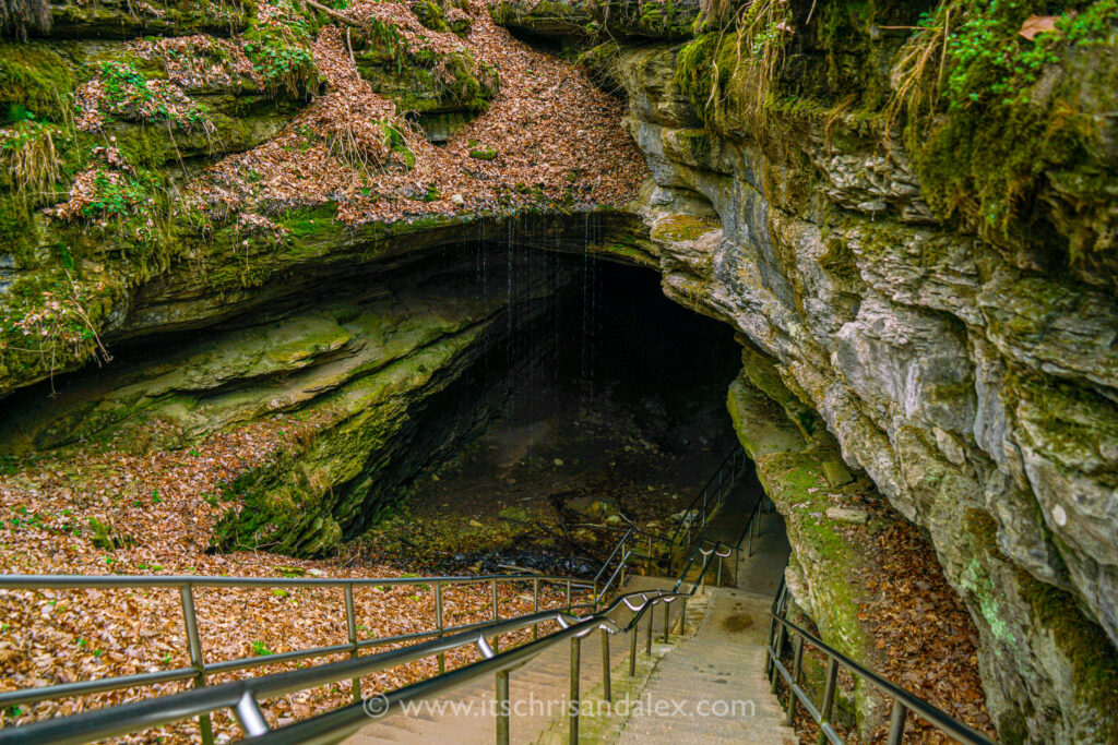 the Historic Entrance of Mammoth Cave National Park in early spring