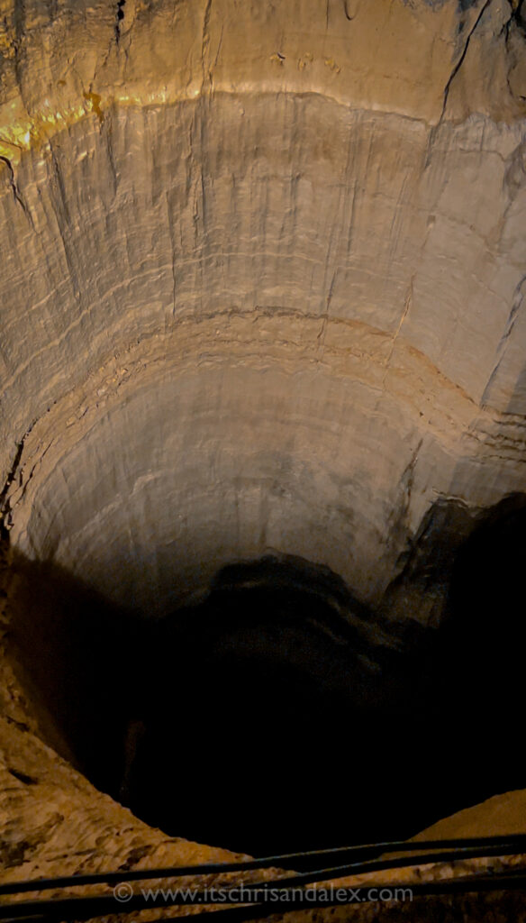 the Bottomless Pit in Mammoth Cave National Park