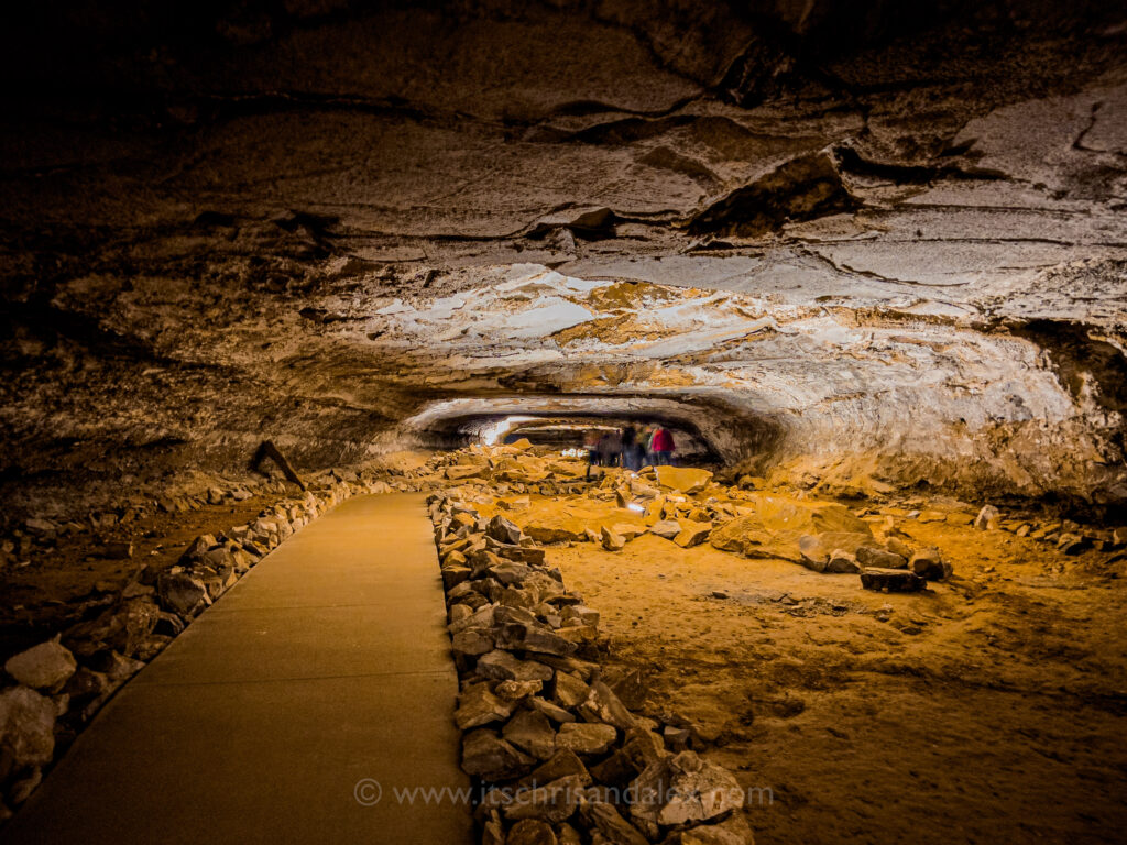 tube shaped passage of Cleaveland Avenue in Mammoth Cave National Park in Kentucky