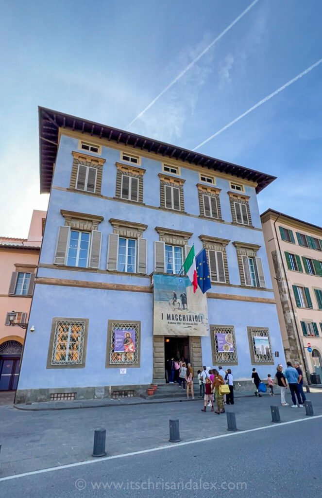 Palazzo Blu facade in Pisa, Italy